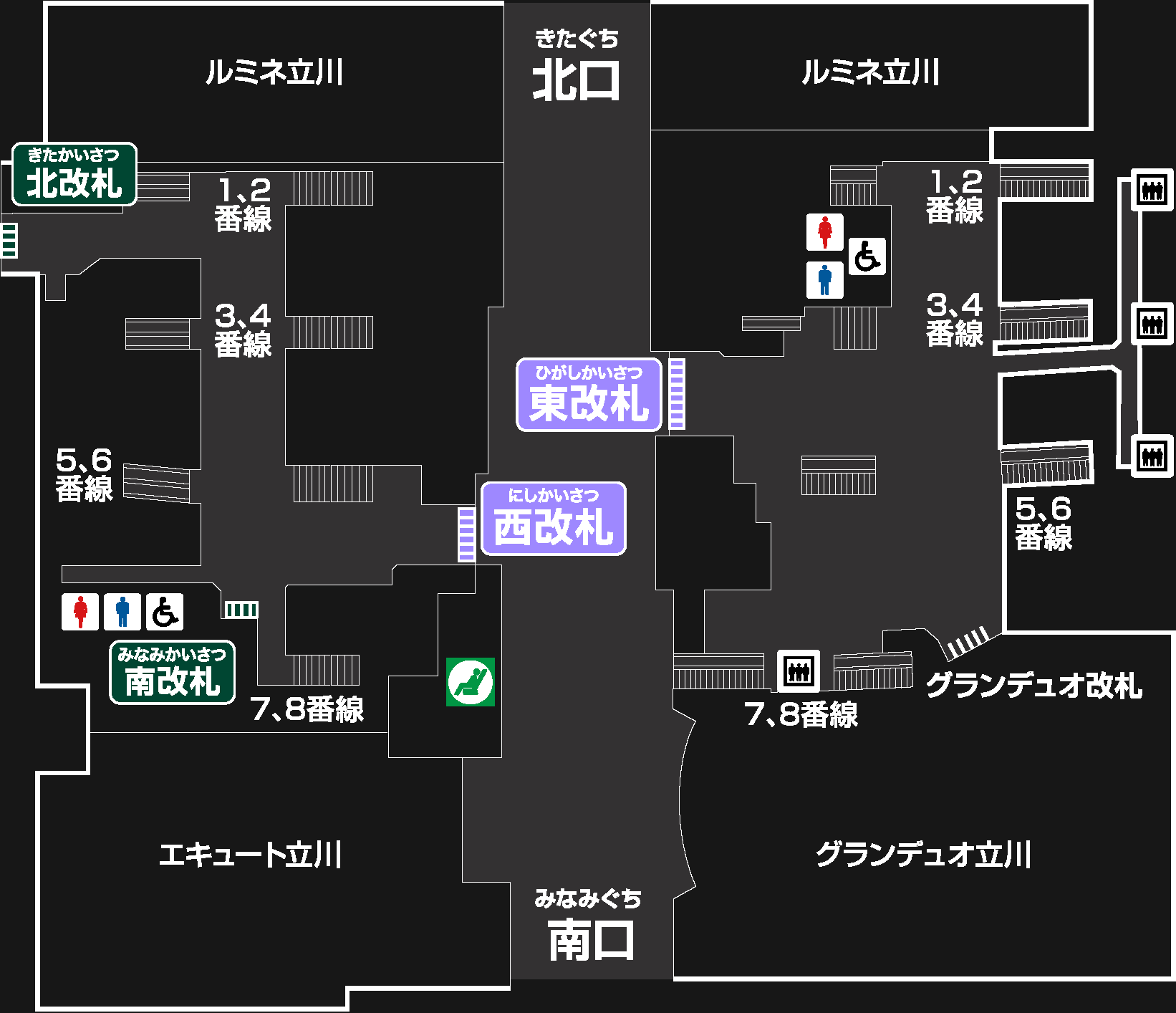 立川駅構内図
