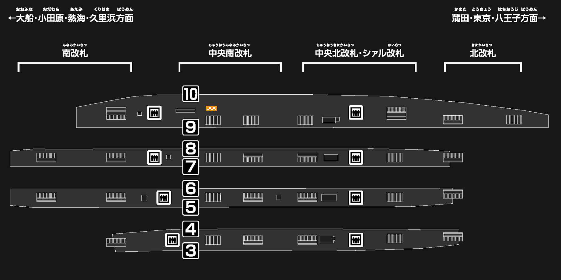 横浜駅ホーム図